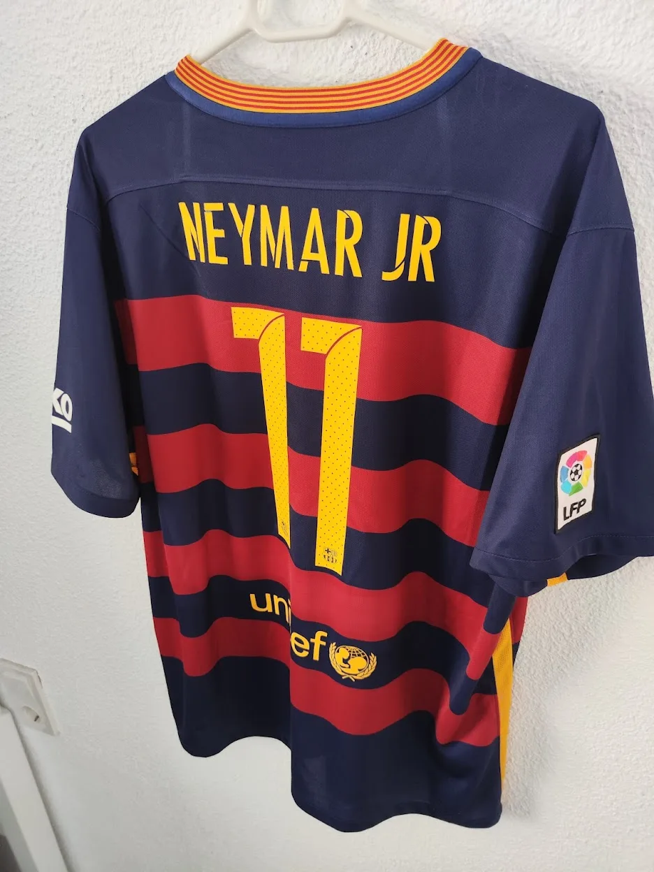 2015-16 FC Barcelona Home Shirt – Neymar Jr #11 – (XXL) - Imagen 10